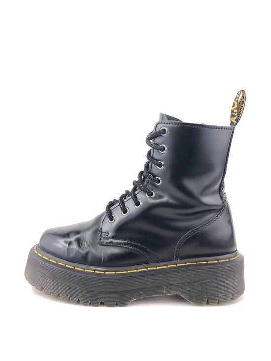 Dr. Martens Shoes - Dr. Martens Jadon Black Leather Platform Combat Boots 7
